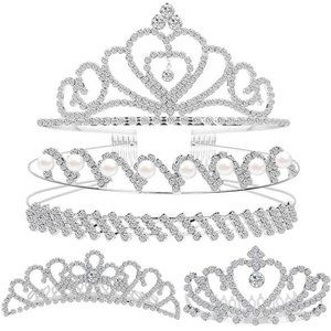 Set of 5 Crystal Headband, Rhinestone Headbands for Women Hair Jewelry Wedding